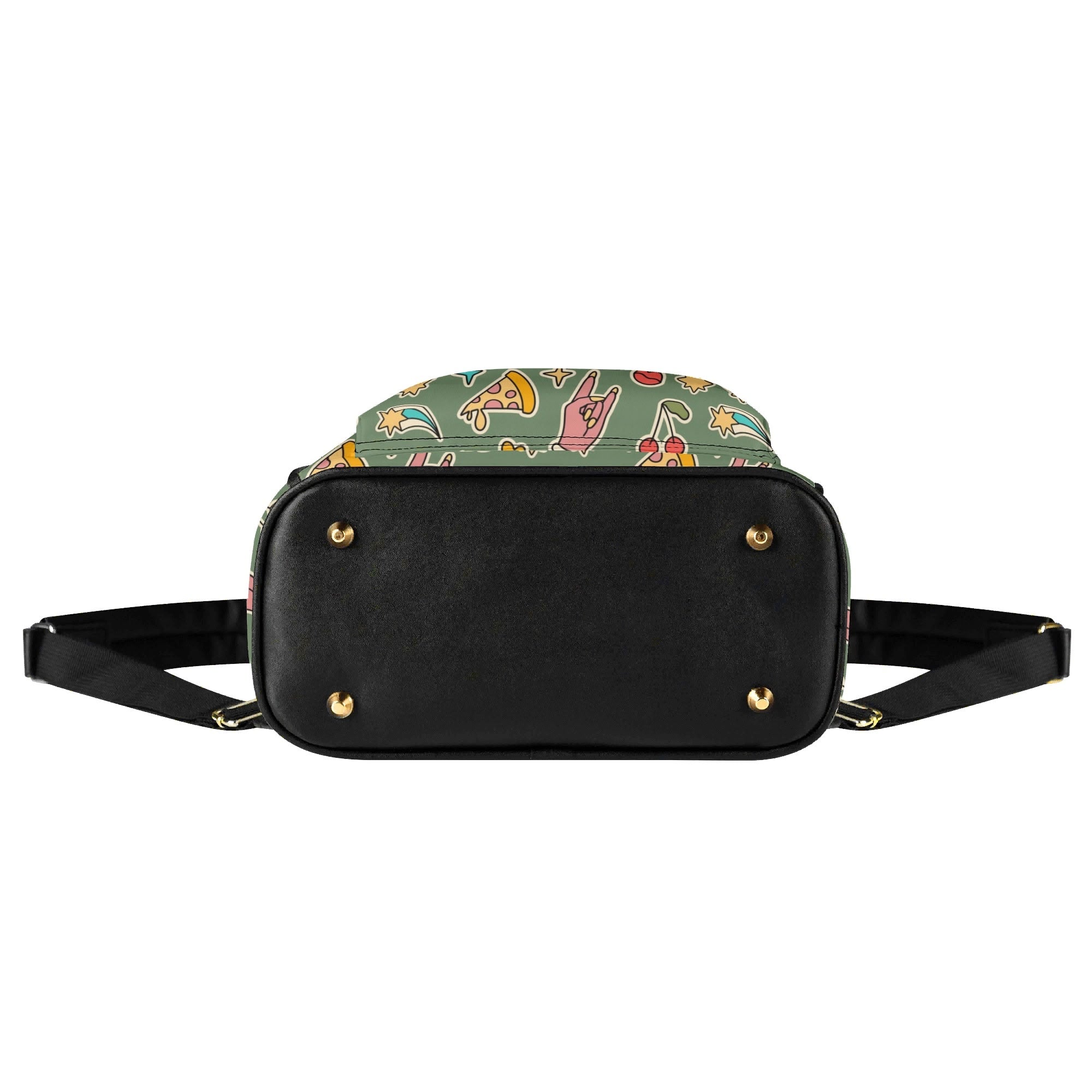 Groovy Retro Casual PU Leather Backpack Casual PU Leather Backpack Printed Offshore
