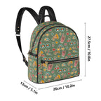 Groovy Retro Casual PU Leather Backpack Casual PU Leather Backpack Printed Offshore
