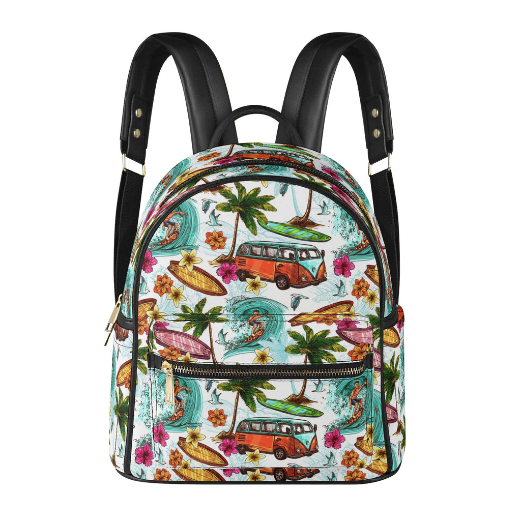 Surfing Safari Casual PU Leather Backpack Casual PU Leather Backpack Printed Offshore