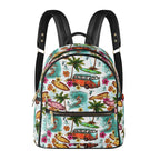 Surfing Safari Casual PU Leather Backpack Casual PU Leather Backpack Printed Offshore
