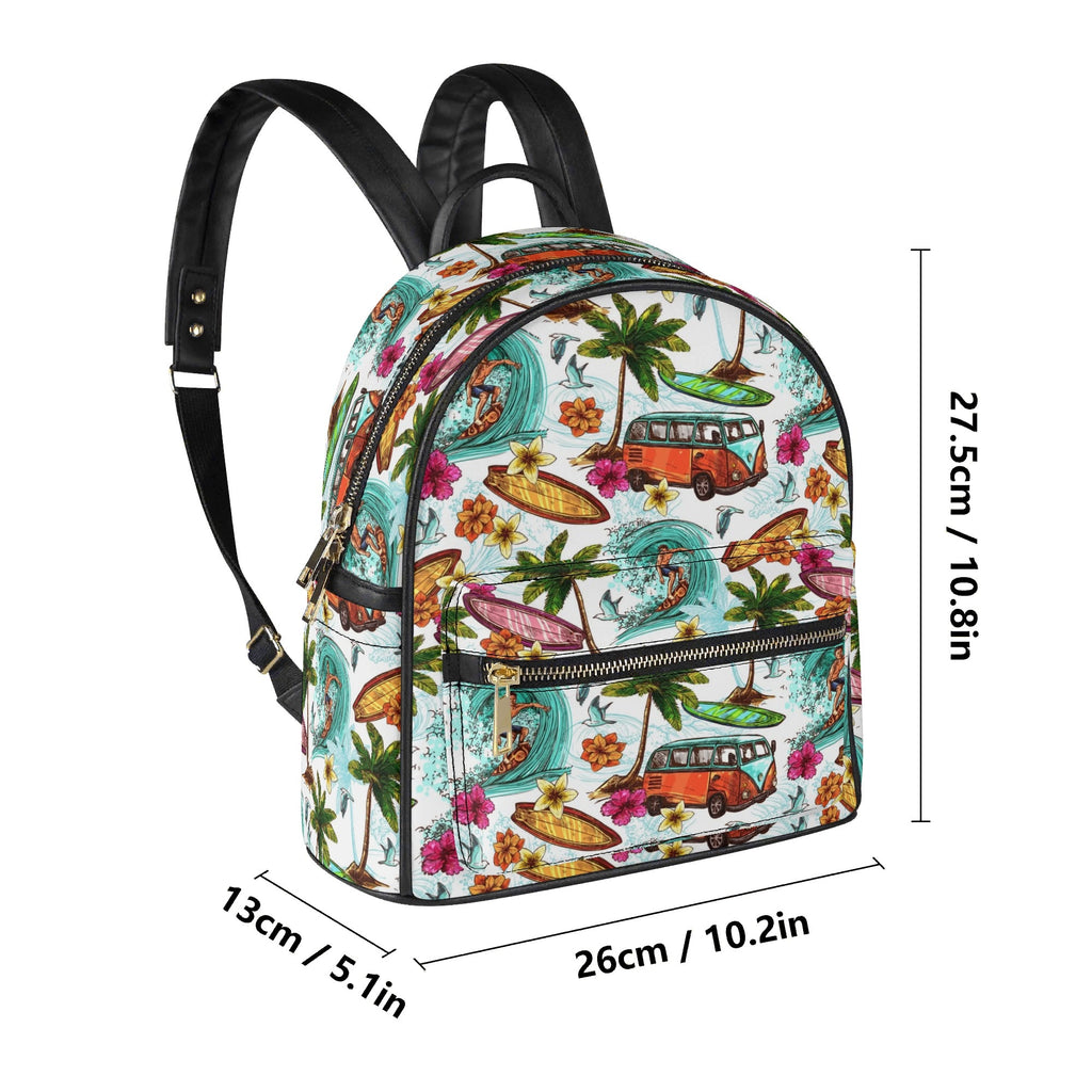Surfing Safari Casual PU Leather Backpack Casual PU Leather Backpack Printed Offshore
