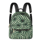 Stripy Leaves Casual PU Leather Backpack Casual PU Leather Backpack Printed Offshore