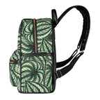 Stripy Leaves Casual PU Leather Backpack Casual PU Leather Backpack Printed Offshore