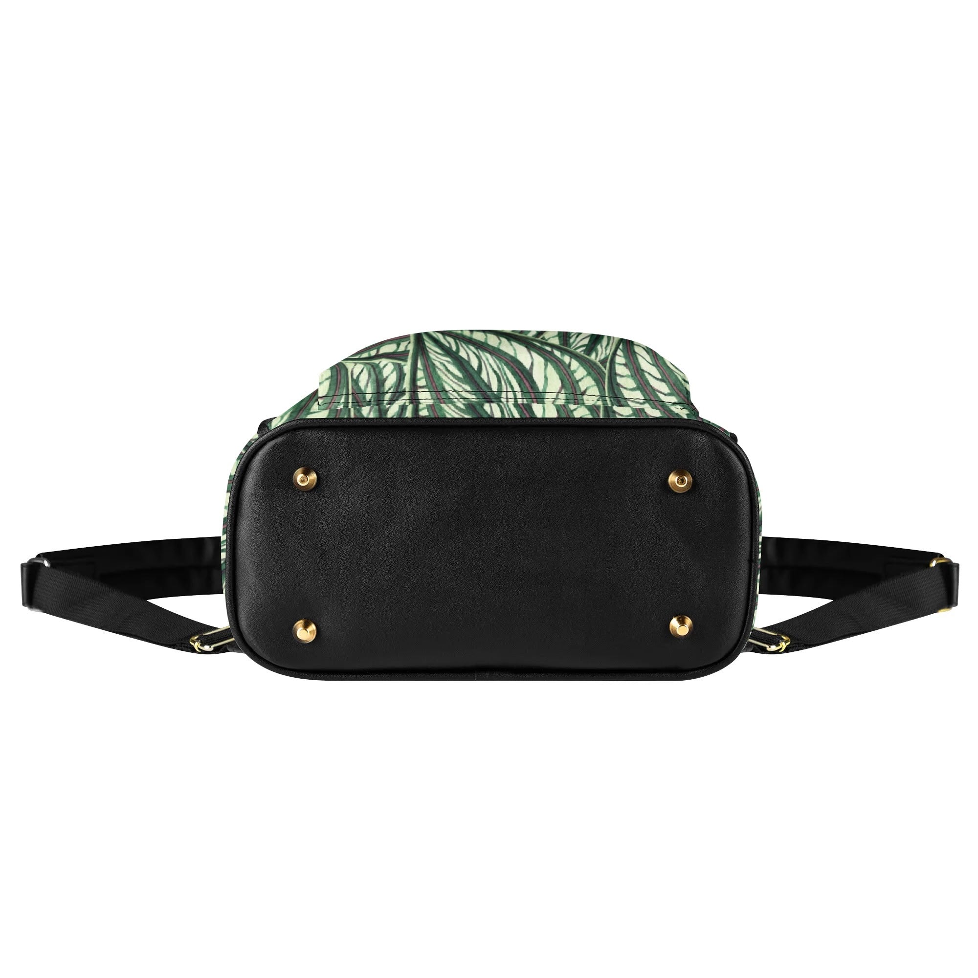 Stripy Leaves Casual PU Leather Backpack Casual PU Leather Backpack Printed Offshore