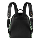 Stripy Leaves Casual PU Leather Backpack Casual PU Leather Backpack Printed Offshore