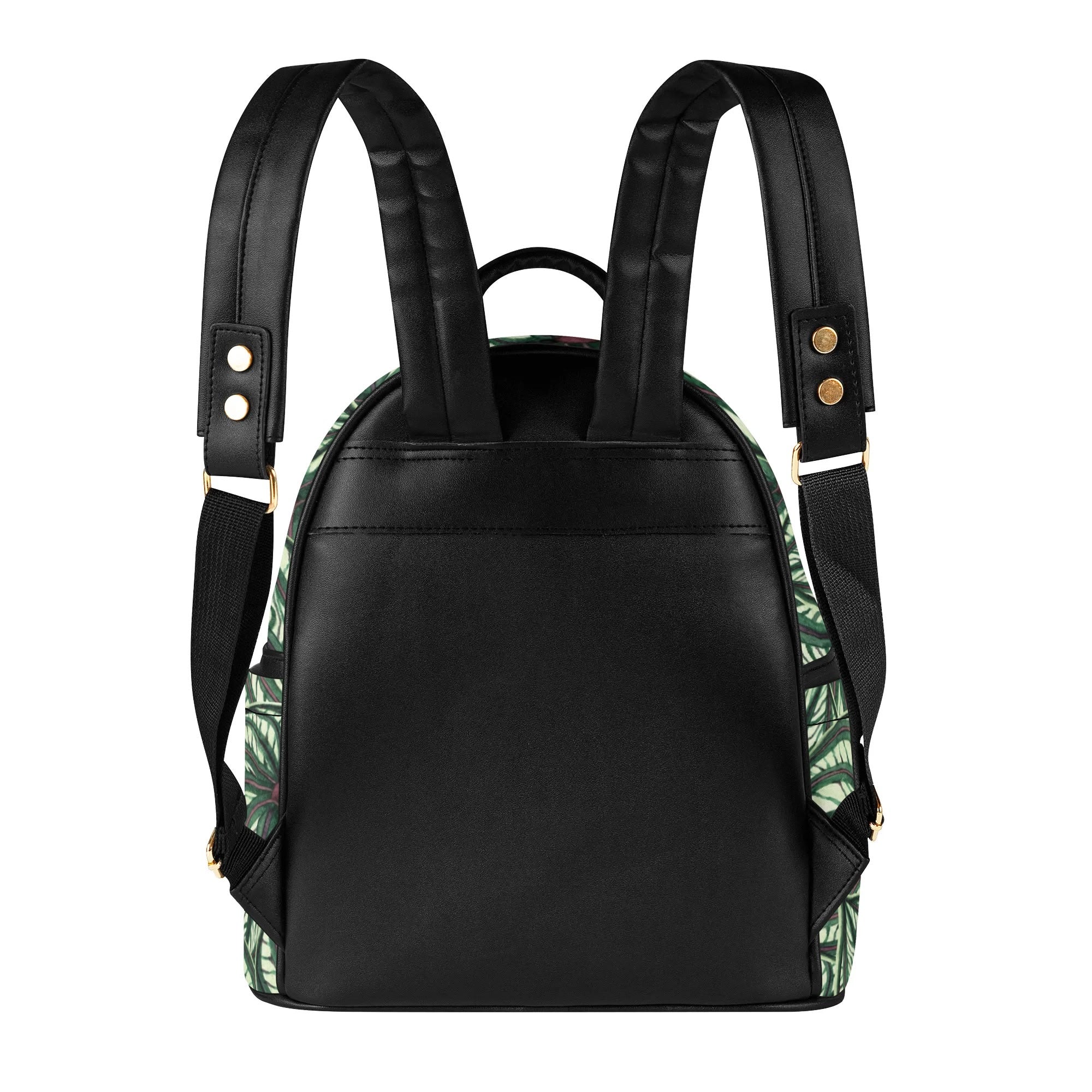 Stripy Leaves Casual PU Leather Backpack Casual PU Leather Backpack Printed Offshore