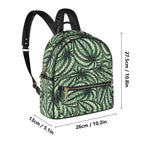 Stripy Leaves Casual PU Leather Backpack Casual PU Leather Backpack Printed Offshore