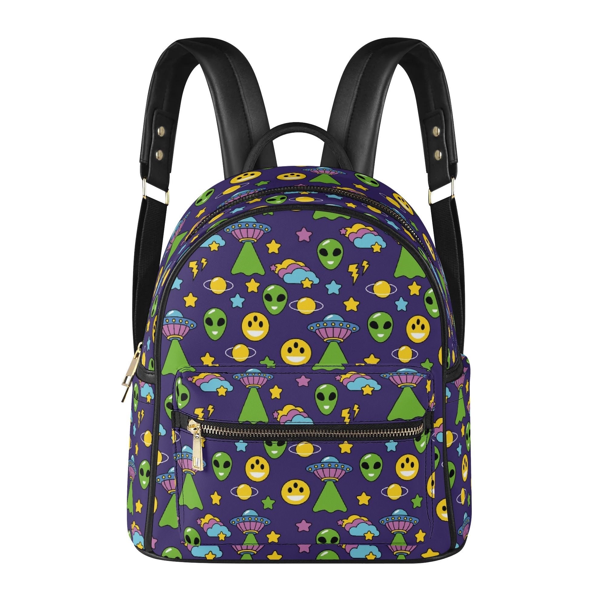 Groovy Alien Casual PU Leather Backpack Casual PU Leather Backpack Printed Offshore