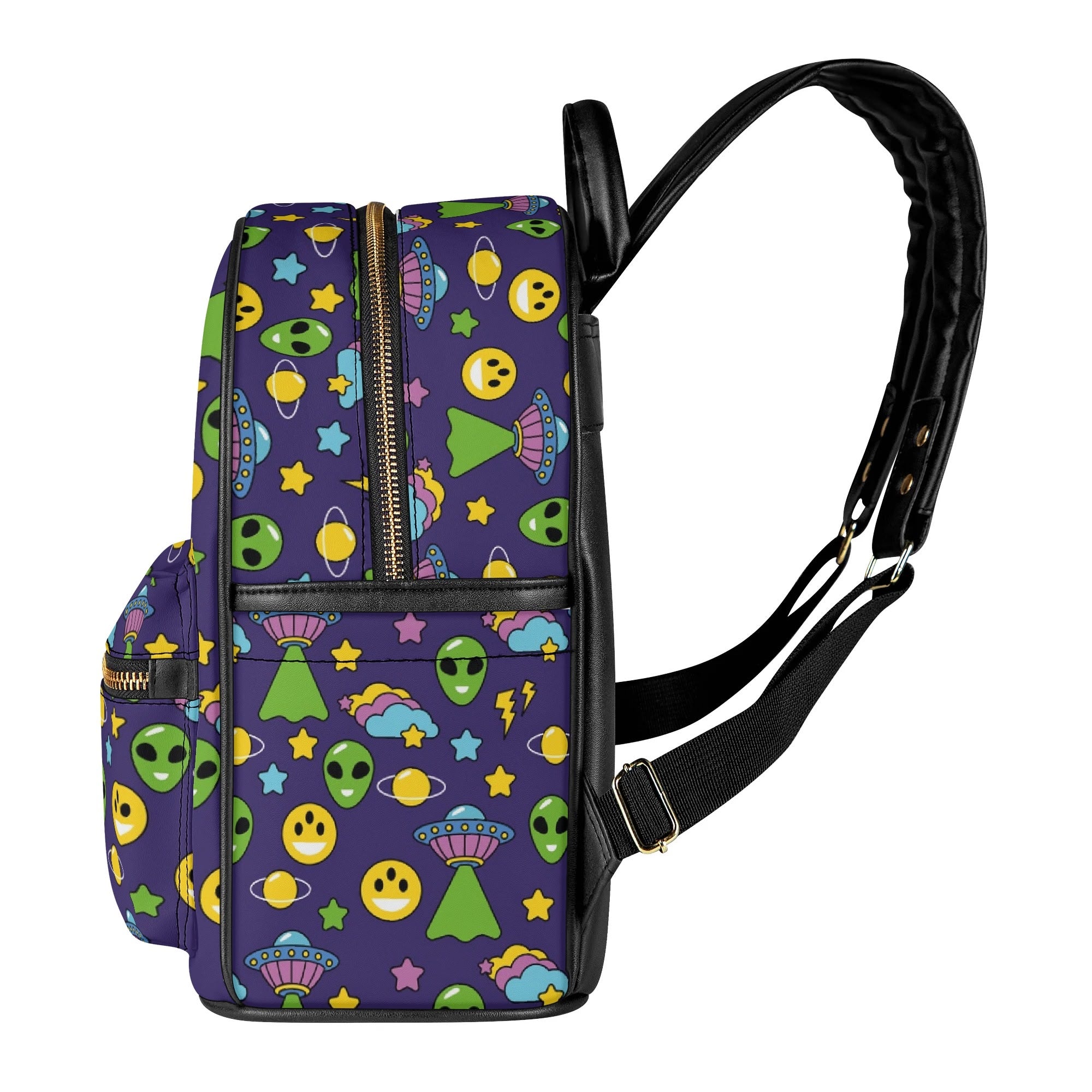 Groovy Alien Casual PU Leather Backpack Casual PU Leather Backpack Printed Offshore