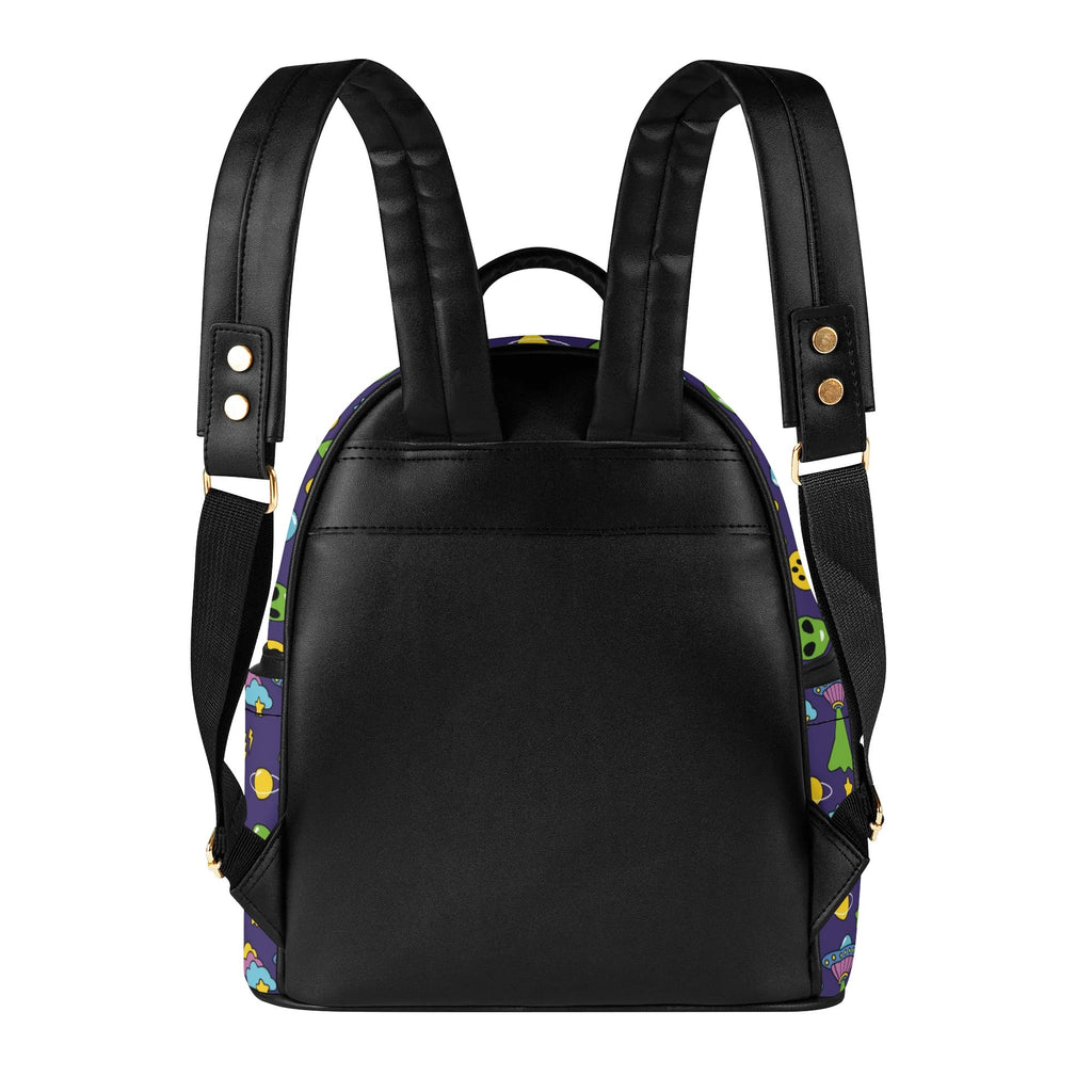 Groovy Alien Casual PU Leather Backpack Casual PU Leather Backpack Printed Offshore