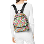Bright Painted Tropical Casual PU Leather Backpack Default Title Casual PU Leather Backpack Printed Offshore