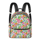 Bright Painted Tropical Casual PU Leather Backpack Casual PU Leather Backpack Printed Offshore