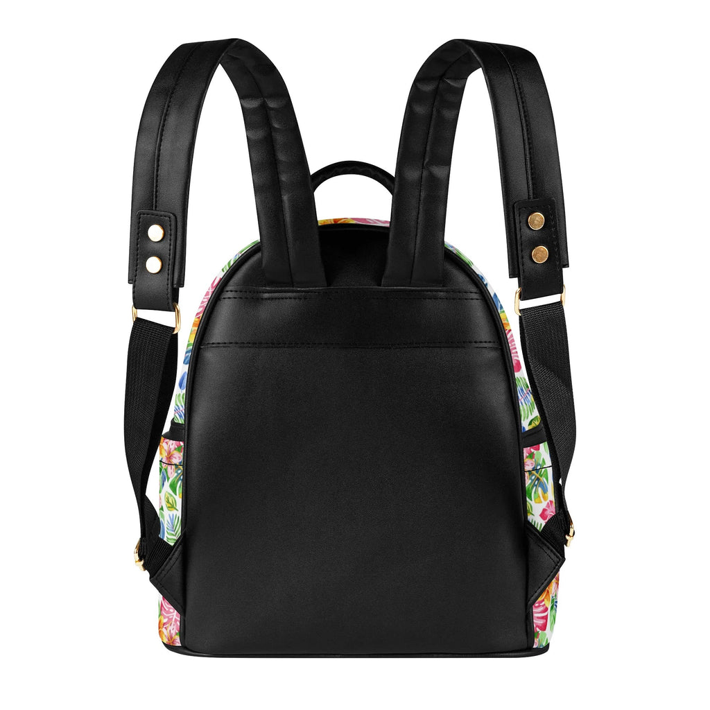 Bright Painted Tropical Casual PU Leather Backpack Casual PU Leather Backpack Printed Offshore