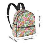 Bright Painted Tropical Casual PU Leather Backpack Casual PU Leather Backpack Printed Offshore