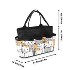 Cat Hello Garden Tool Bag, Personalised Multi Pocket Tote, Duty Tool Caddy Multifunction Gardening Tool Bag Printed Offshore