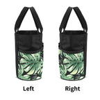 Jungle Leaves Garden Tool Bag, Personalised Multi Pocket Tote, Duty Tool Caddy Multifunction Gardening Tool Bag Printed Offshore