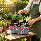 Comic Book Garden Tool Bag, Personalised Multi Pocket Tote, Duty Tool Caddy Default Title Multifunction Gardening Tool Bag Printed Offshore