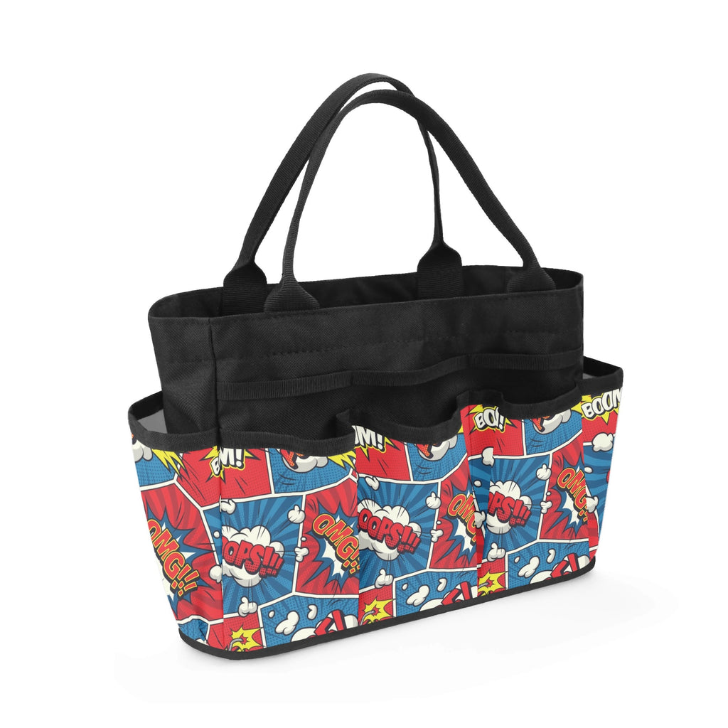 Comic Book Garden Tool Bag, Personalised Multi Pocket Tote, Duty Tool Caddy Multifunction Gardening Tool Bag Printed Offshore