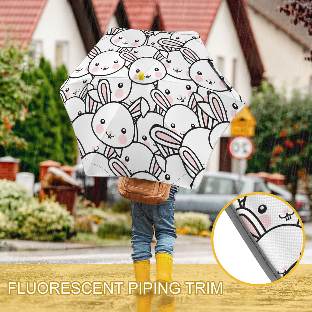 Toothy Rabbits Kids Safe Round Corner Umbrella Kids Safe Round Corner Umbrella animal Printed Offshore