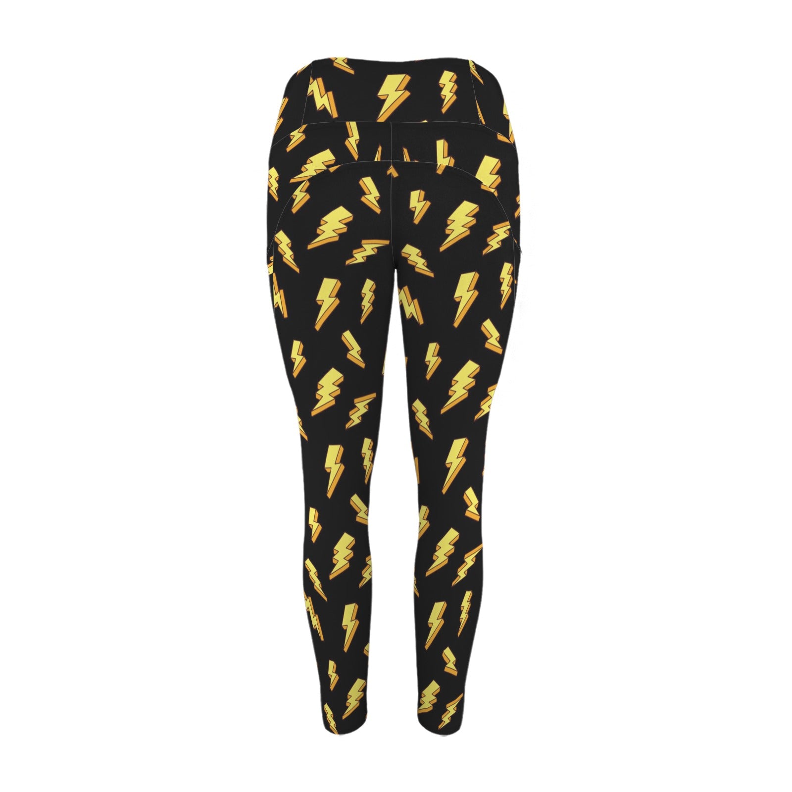 Lightning Bolts - Women's High Waist Pockets Yoga Leggings