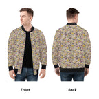 Pretty Moths Men's Zip Up Bomber Jacket Mens Zip Up Bomber Jacket Printed Offshore