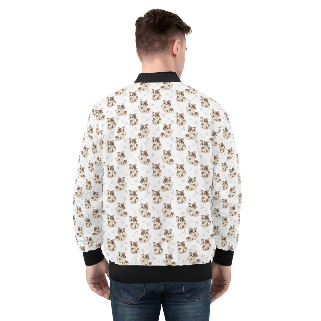 Cheeky Cats Mens Zip Up Bomber Jacket Mens Zip Up Bomber Jacket Printed Offshore