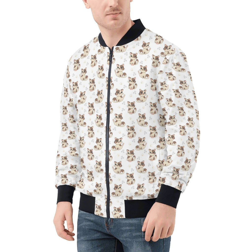 Cheeky Cats Mens Zip Up Bomber Jacket Mens Zip Up Bomber Jacket Printed Offshore