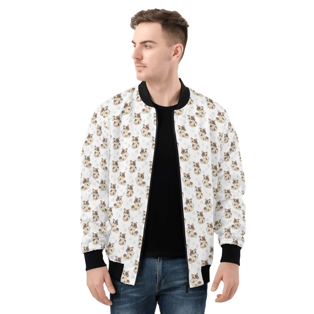 Cheeky Cats Mens Zip Up Bomber Jacket Mens Zip Up Bomber Jacket Printed Offshore