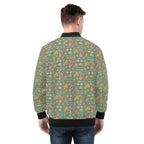 Groovy Retro Mens Zip Up Bomber Jacket Mens Zip Up Bomber Jacket Printed Offshore