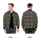 Colourful Chess Mens Zip Up Bomber Jacket Mens Zip Up Bomber Jacket Printed Offshore