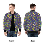 Groovy Alien Mens Zip Up Bomber Jacket Mens Zip Up Bomber Jacket Printed Offshore