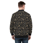 Dark Floral Mens Zip Up Bomber Jacket Mens Zip Up Bomber Jacket Printed Offshore