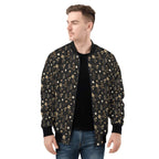 Dark Floral Mens Zip Up Bomber Jacket Mens Zip Up Bomber Jacket Printed Offshore