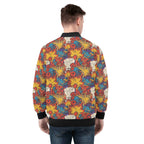 Comic Book Explosions Mens Zip Up Bomber Jacket Mens Zip Up Bomber Jacket Printed Offshore