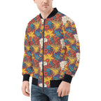 Comic Book Explosions Mens Zip Up Bomber Jacket Mens Zip Up Bomber Jacket Printed Offshore