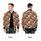 Comic Book Explosions Mens Zip Up Bomber Jacket Mens Zip Up Bomber Jacket Printed Offshore