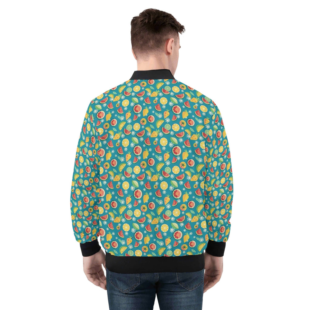 Summer Fruit Mens Zip Up Bomber Jacket Printed Offshore