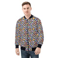 Groovy Flowers Mens Zip Up Bomber Jacket 4XL Printed Offshore