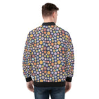 Groovy Flowers Mens Zip Up Bomber Jacket Printed Offshore