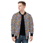 Groovy Flowers Mens Zip Up Bomber Jacket Printed Offshore