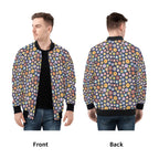 Groovy Flowers Mens Zip Up Bomber Jacket Printed Offshore