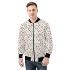 Australian Plants And Animals Mens Zip Up Bomber Jacket 4XL Mens Zip Up Bomber Jacket Printed Offshore