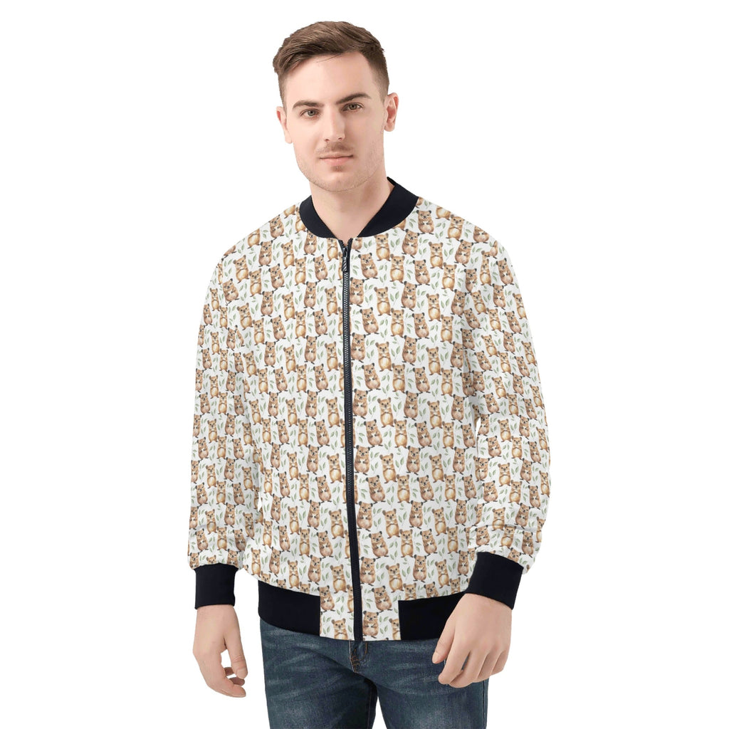 Quokkas Mens Zip Up Bomber Jacket 4XL Printed Offshore