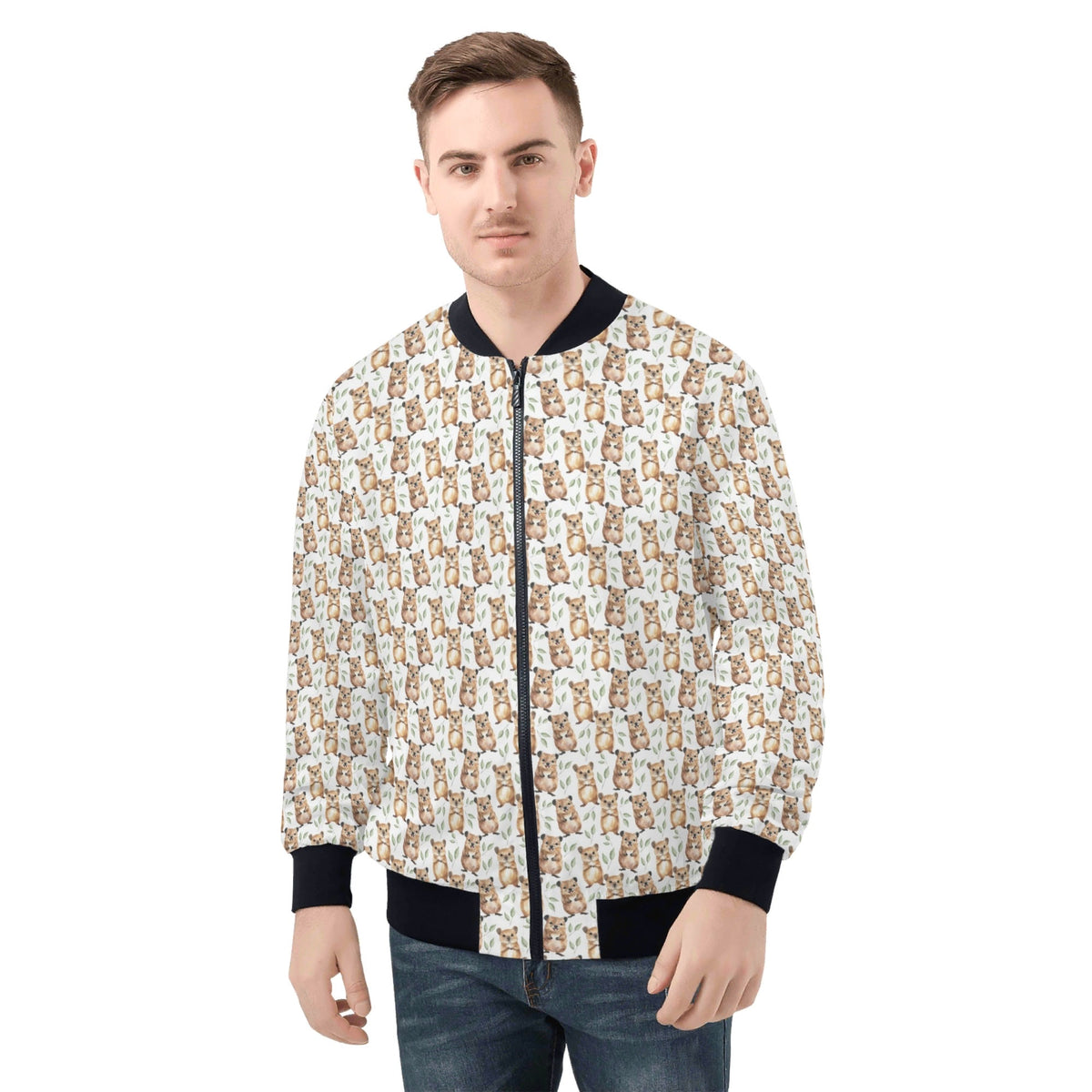 Quokkas Mens Zip Up Bomber Jacket 4XL Printed Offshore