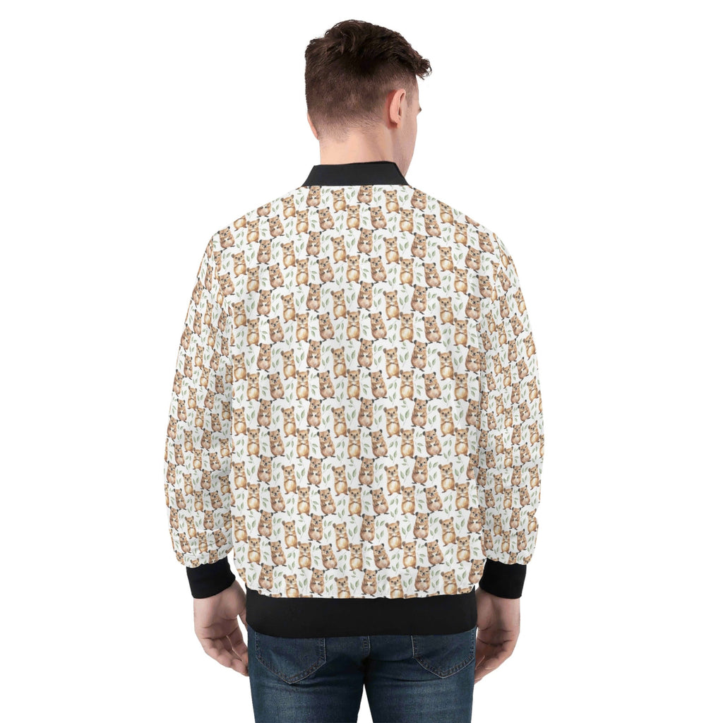 Quokkas Mens Zip Up Bomber Jacket Printed Offshore