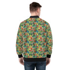 Tropical Comic Book Style Mens Zip Up Bomber Jacket Printed Offshore