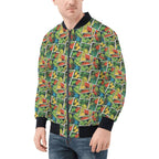Tropical Comic Book Style Mens Zip Up Bomber Jacket Printed Offshore