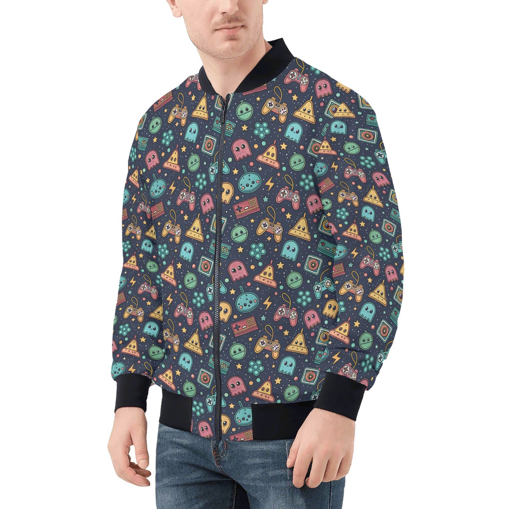 Video Game Mens Zip Up Bomber Jacket Mens Zip Up Bomber Jacket Printed Offshore