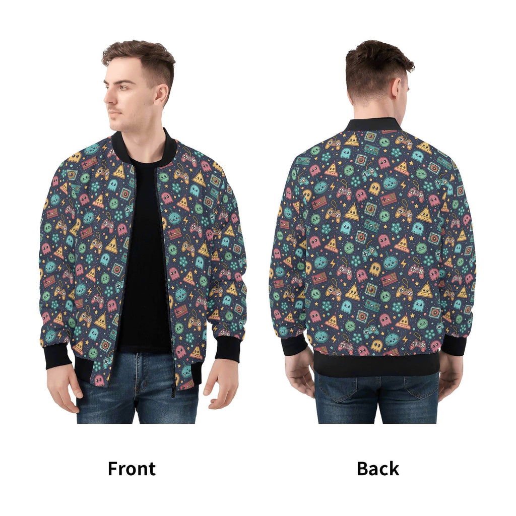 Video Game Mens Zip Up Bomber Jacket Mens Zip Up Bomber Jacket Printed Offshore