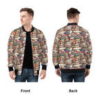 Watercolour Books Mens Zip Up Bomber Jacket Mens Zip Up Bomber Jacket Printed Offshore